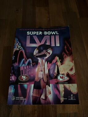 Official Super Bowl LVII Purple Game Program Poster